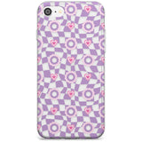 Checkered Love Pattern Slim TPU Phone Case for iPhone SE 8 7 Plus