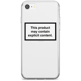 This product may contain explicit content Black Impact Phone Case for iPhone SE 8 7 Plus