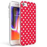 Designer Lava Red Polka Dot Phone Case iPhone 7/8 / Clear Case,iPhone SE / Clear Case Blanc Space