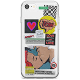 Retro Sticker Mix Black Impact Phone Case for iPhone SE 8 7 Plus