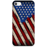 Distressed US Flag Slim TPU Phone Case for iPhone SE 8 7 Plus