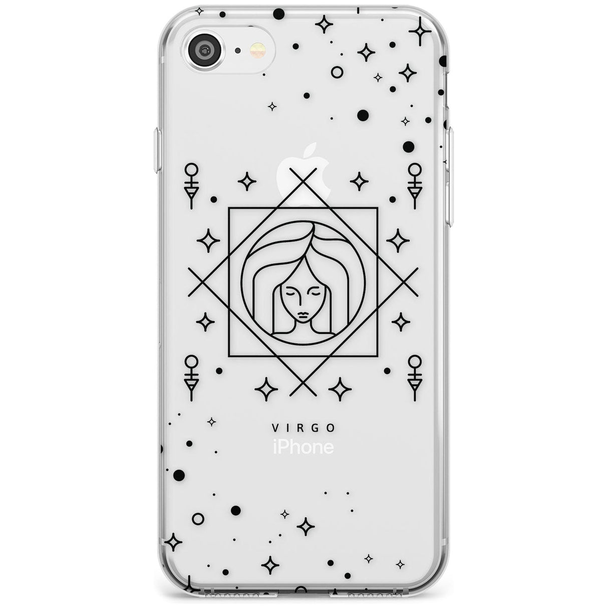 Virgo Emblem - Transparent Design Slim TPU Phone Case for iPhone SE 8 7 Plus