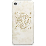 Pisces Emblem - Solid Gold Marbled Design Slim TPU Phone Case for iPhone SE 8 7 Plus