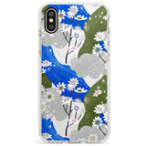 Blue & Grey Daisies Pattern iPhone Case  Impact Case Phone Case - Case Warehouse