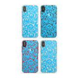 Blue Acid Faces Phone Case for iPhone X XS Max XR