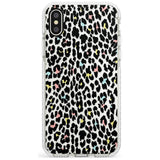 Mixed Pastels Leopard Print - Transparent Impact Phone Case for iPhone X XS Max XR