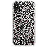 Light Pink Leopard Print - Transparent Impact Phone Case for iPhone X XS Max XR