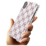 Pink and Blue Cat Pattern Impact Phone Case for iPhone X XS Max XR