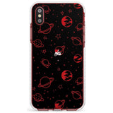 Outer Space Outlines: Clear on Black Slim TPU Phone Case Warehouse X XS Max XR