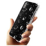 Outer Space Outlines: Clear on Black Slim TPU Phone Case Warehouse X XS Max XR