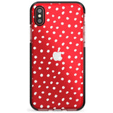 Messy White Dot Pattern Pink Fade Impact Phone Case for iPhone X XS Max XR