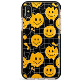 Acid Face Grid Pattern Black Impact Phone Case for iPhone X XS Max XR