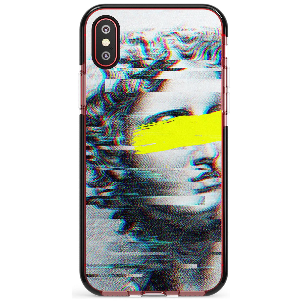 GLITCHED FRAGMENT Pink Fade Impact Phone Case for iPhone X XS Max XR