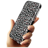 Light Pink Leopard Print - Transparent Black Impact Phone Case for iPhone X XS Max XR