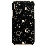 Outer Space Outlines: Clear on Black Pink Fade Impact Phone Case for iPhone X XS Max XR