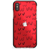 Boob Pattern (Black) Pink Fade Impact Phone Case for iPhone X XS Max XR