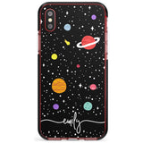 Custom Cute Cartoon Planets Pink Fade Impact Phone Case for iPhone X XS Max XR