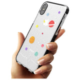 Custom Cute Cartoon Planets (Clear) Pink Fade Impact Phone Case for iPhone X XS Max XR