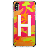 Bright Neon Camo Solid Monogram iPhone Case  Black Impact Custom Phone Case - Case Warehouse