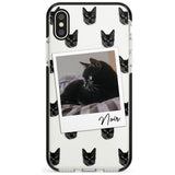 Personalised Bombay Cat Photo Black Impact Phone Case for iPhone X XS Max XR