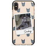 Personalised Korat Cat Photo Black Impact Phone Case for iPhone X XS Max XR