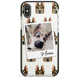 German Shepherd - Custom Dog Photo Pink Fade Impact Phone Case for iPhone X XS Max XR