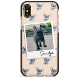 French Bulldog, Grey - Custom Dog Photo Pink Fade Impact Phone Case for iPhone X XS Max XR