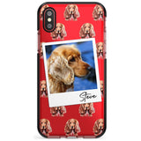 Cocker Spaniel - Custom Dog Photo Pink Fade Impact Phone Case for iPhone X XS Max XR