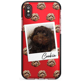 Cockapoo, Brown - Custom Dog Photo Pink Fade Impact Phone Case for iPhone X XS Max XR