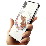 Tan Dachshund - Watercolour Dog Portrait Black Impact Phone Case for iPhone X XS Max XR