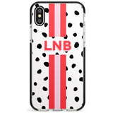 Custom Polka & Pink Stripe iPhone Case  Black Impact Custom Phone Case - Case Warehouse