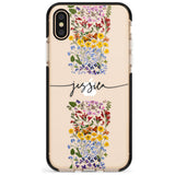 Custom Wildflower Stripe Pink Fade Impact Phone Case for iPhone X XS Max XR