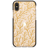 Personalised Bramble Branches Pattern Black Impact Phone Case for iPhone X XS Max XR