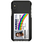 Personalised Hawaii Driving License Black Impact Phone Case for iPhone X XS Max XR