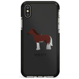 Personalised Brown Horse Black Impact Phone Case for iPhone X XS Max XR