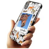 Personalised Horse Polaroid Black Impact Phone Case for iPhone X XS Max XR