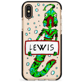 Personalised Custom Fish Boy Black Impact Phone Case for iPhone X XS Max XR