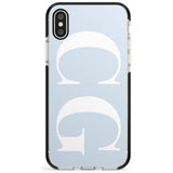 White & Blue Personalised iPhone Case  Black Impact Custom Phone Case - Case Warehouse