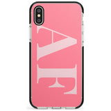 Light & Dark Pink Personalised iPhone Case  Black Impact Custom Phone Case - Case Warehouse