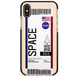 Personalised NASA Boarding Pass (Light) Black Impact Phone Case for iPhone X XS Max XR