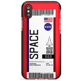 Personalised NASA Boarding Pass (Light) Black Impact Phone Case for iPhone X XS Max XR