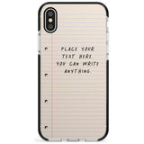 Custom School Paper Pink Fade Impact Phone Case for iPhone X XS Max XR