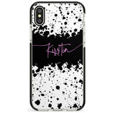 Black & White Paint Splatters iPhone Case  Black Impact Custom Phone Case - Case Warehouse