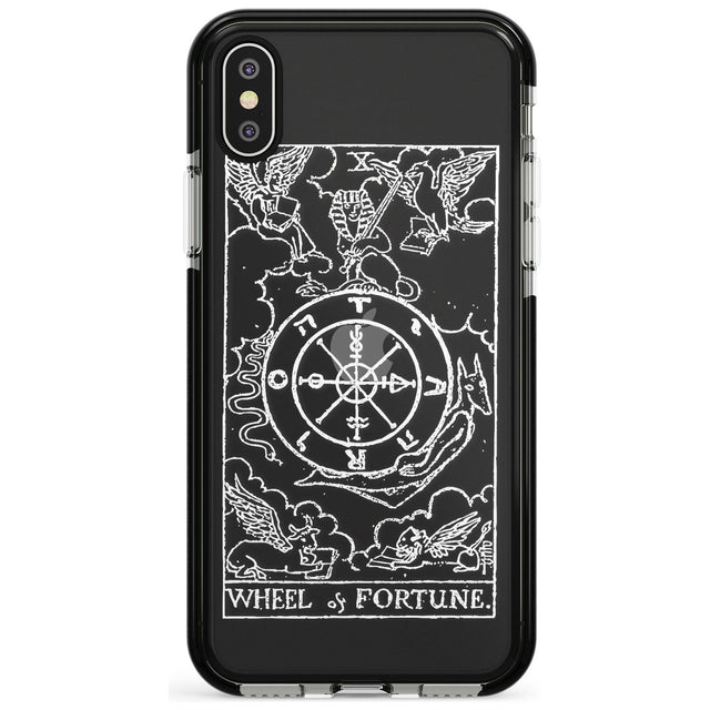 Wheel of Fortune Tarot Card - White Transparent Pink Fade Impact Phone Case for iPhone X XS Max XR