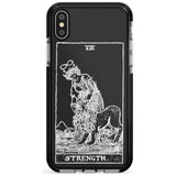 Strength Tarot Card - White Transparent Pink Fade Impact Phone Case for iPhone X XS Max XR