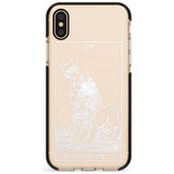 Strength Tarot Card - White Transparent Pink Fade Impact Phone Case for iPhone X XS Max XR