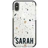 Customised Terrazzo - Blue, Pink, Brown Black Impact Phone Case for iPhone X XS Max XR