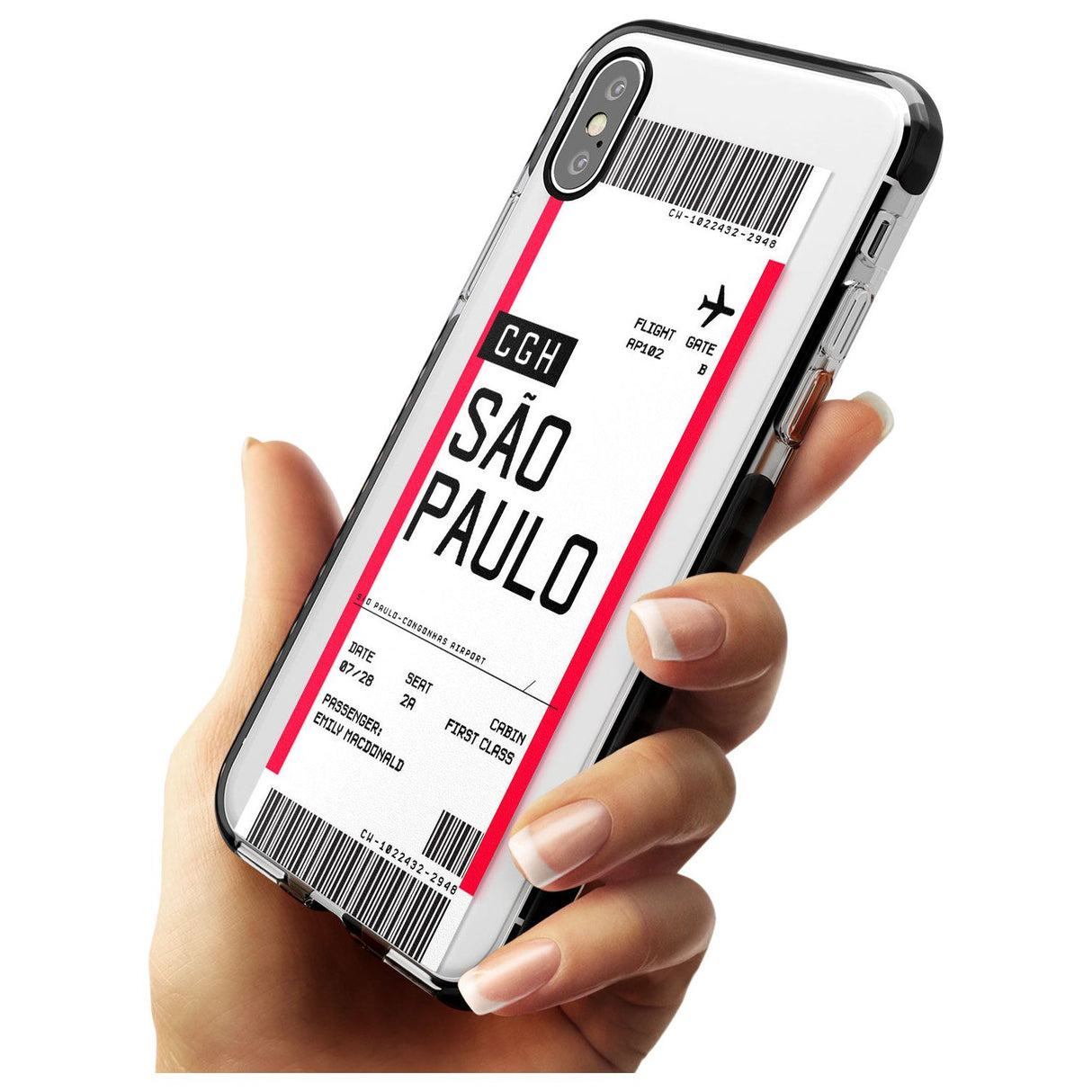 São Paulo Boarding Pass iPhone Case   Custom Phone Case - Case Warehouse