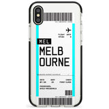 Melbourne Boarding Pass iPhone Case  Black Impact Custom Phone Case - Case Warehouse