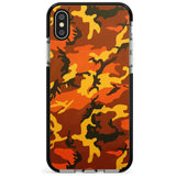 Orange Camo Black Impact Phone Case for iPhone X XS Max XR